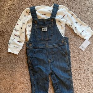 Carter’s || Winter Thermal Tee & Overalls Set